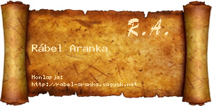 Rábel Aranka névjegykártya